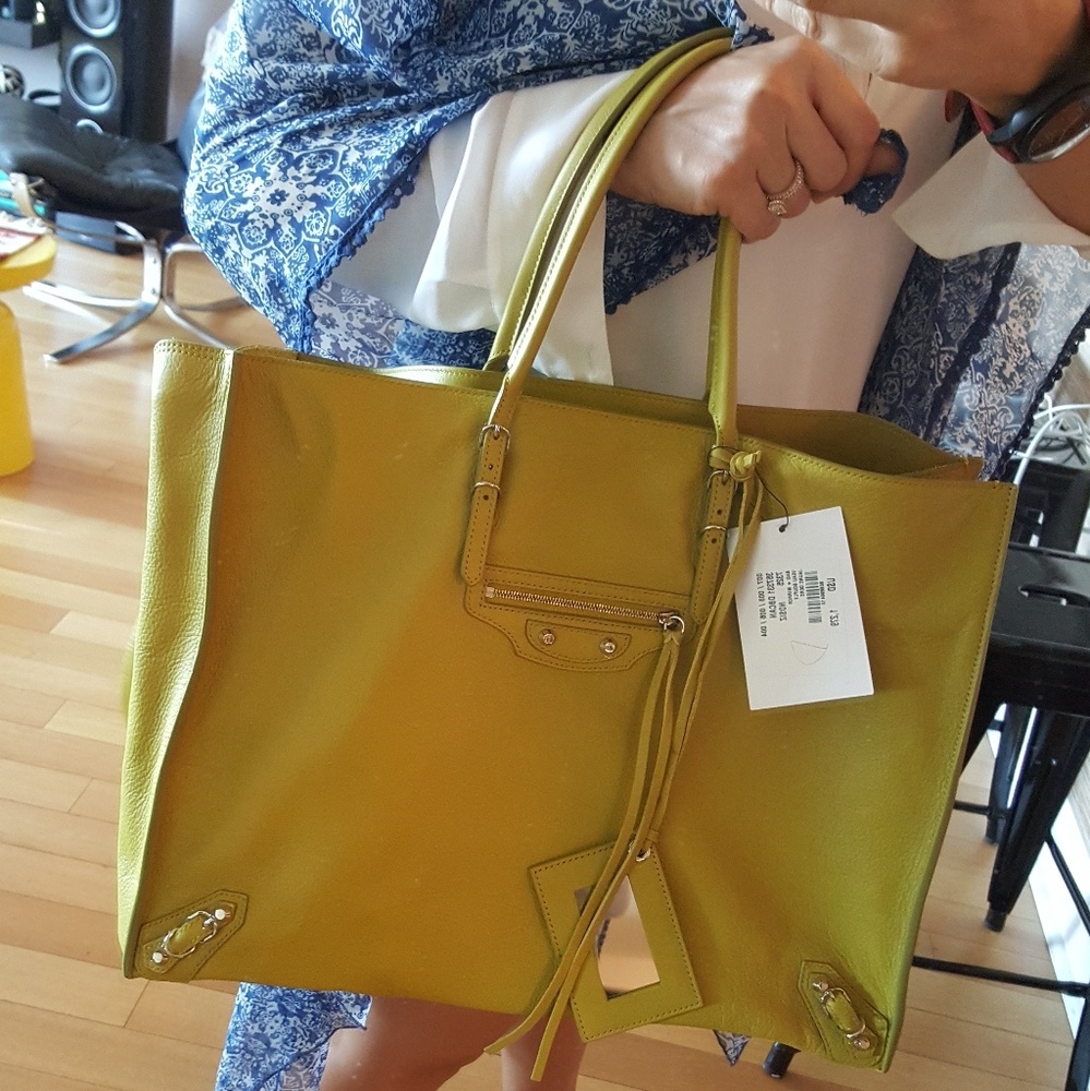 Balenciaga Yellow mustard tote bag, pre owned - Picture 5 of 6